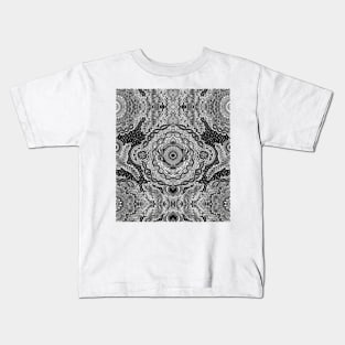 Rain in the Garden - black and white Kids T-Shirt